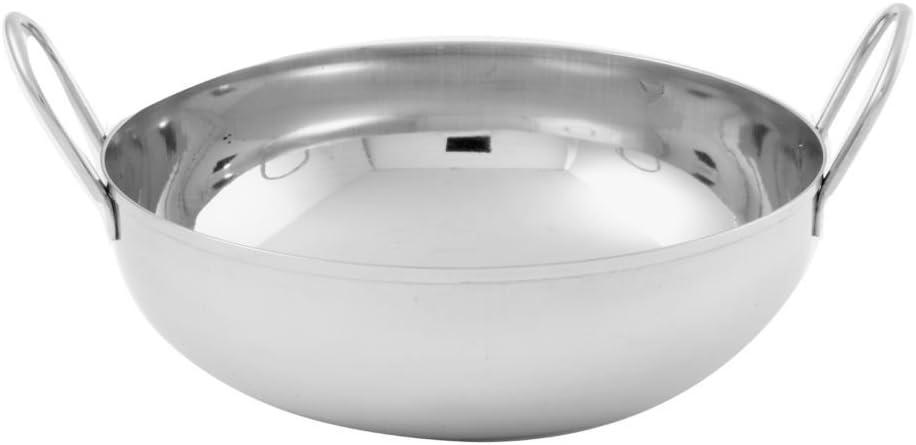 Large Stainless Steel Serving Balti Dish with Handles
