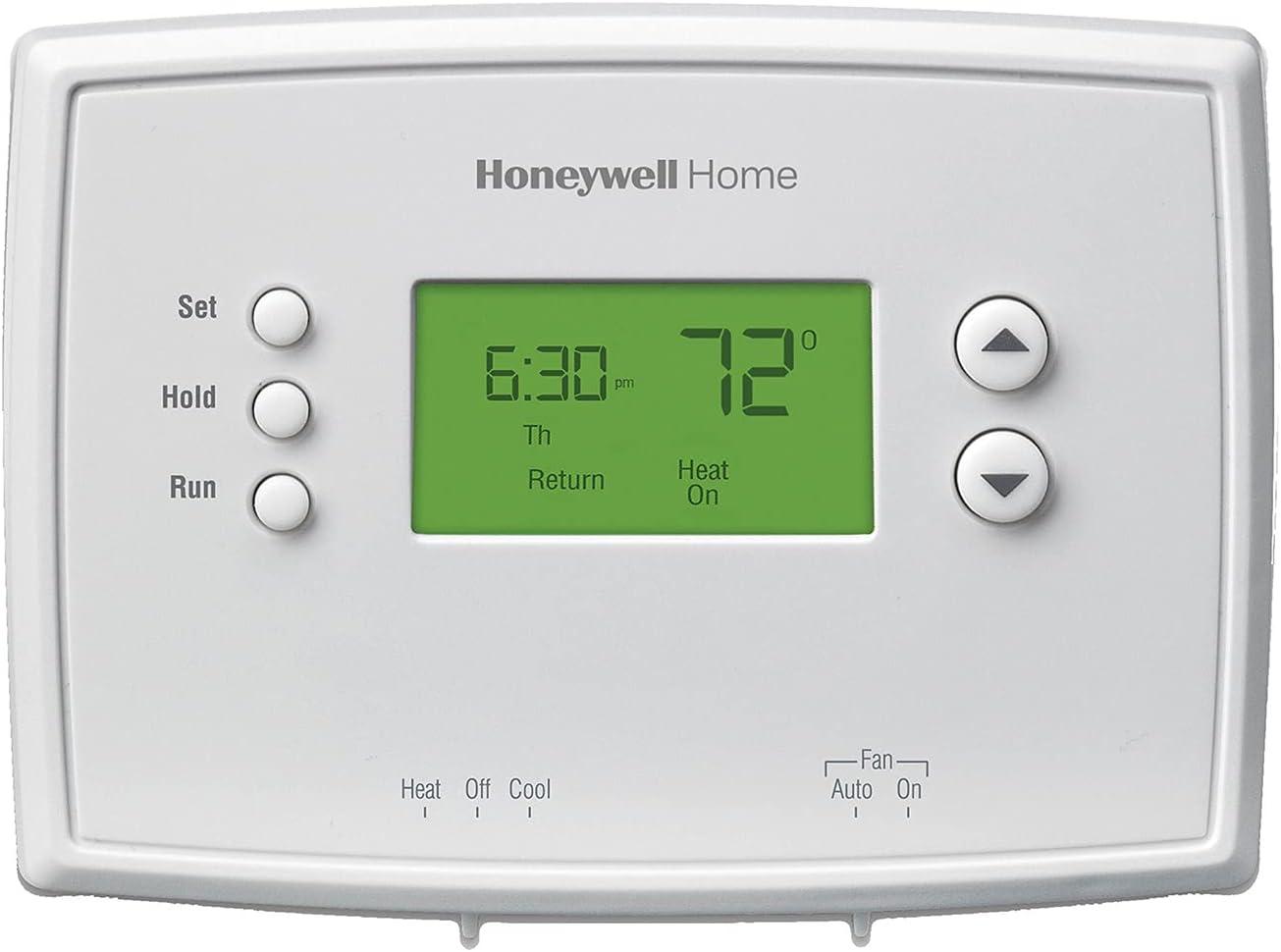 White Digital Programmable Thermostat with LCD Display