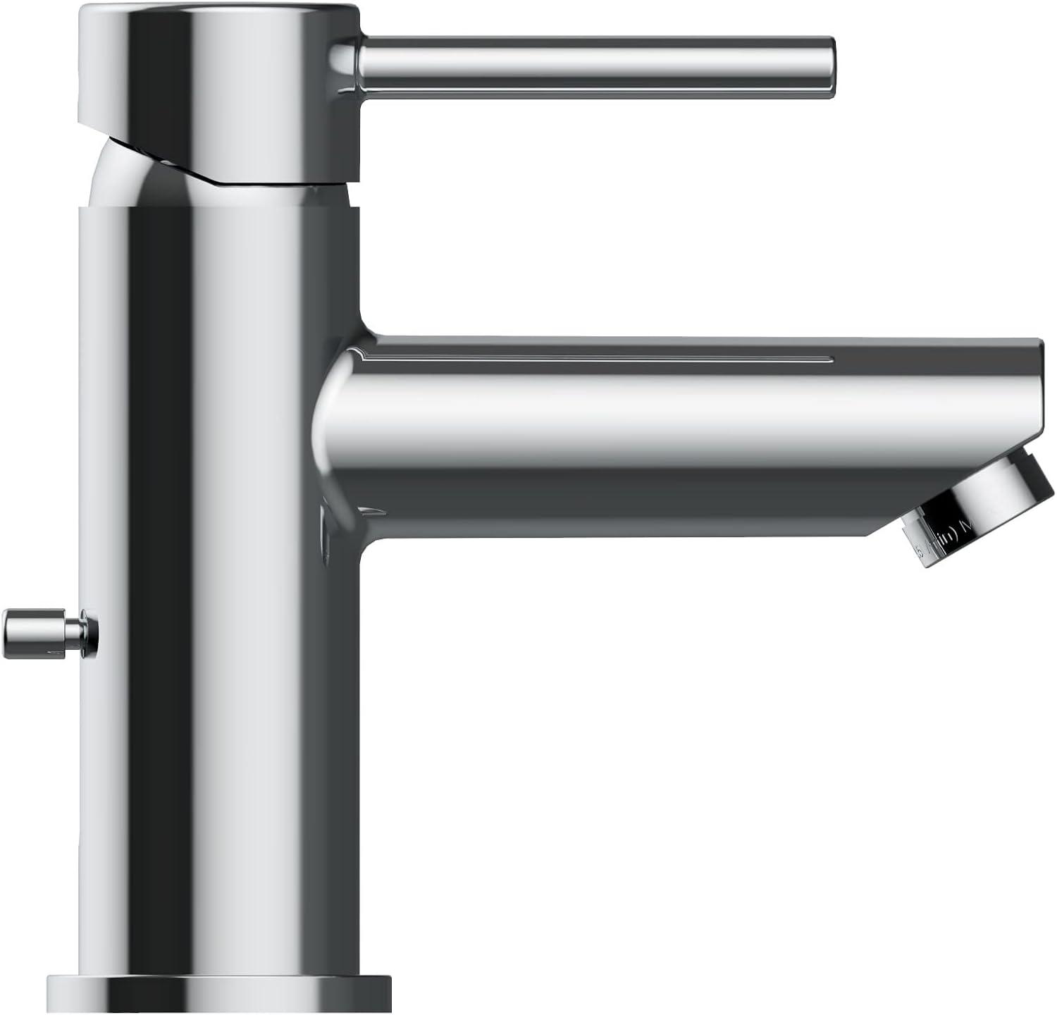 Eastport II Modern Single-Handle Bathroom Faucet with Deck Plate, Polished Chrome – Design House, 593897