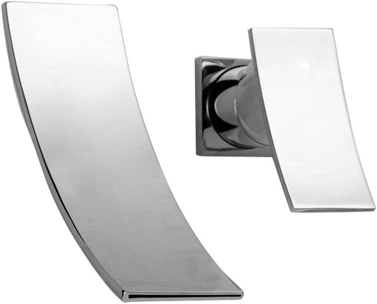 Wall Mount Bathroom Vanity Faucet, Waterfall Bathroom Faucet, Lavatory Faucet