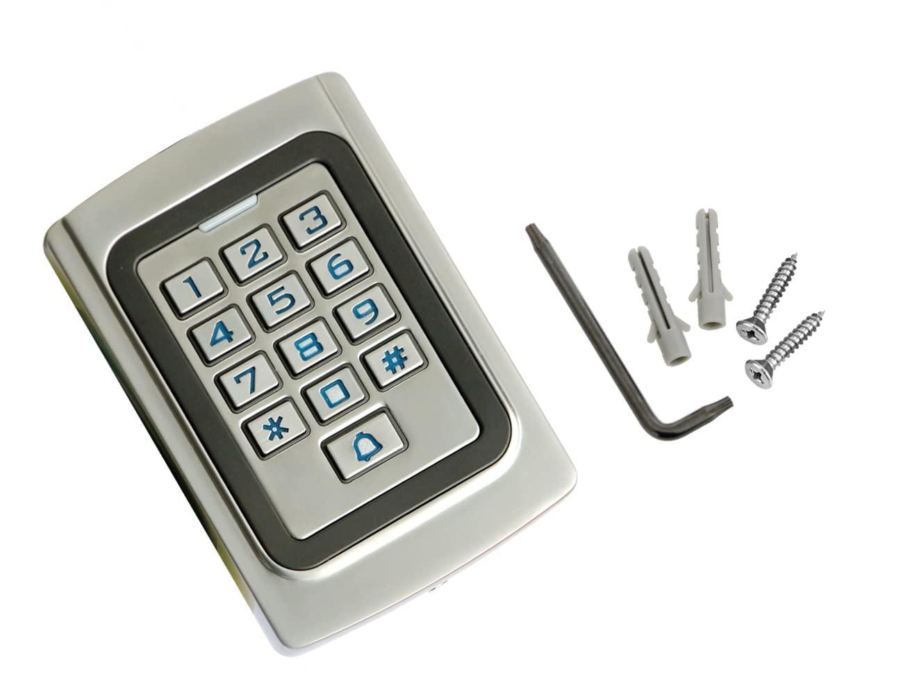 IP68 Waterproof Universal 12V 24VDC Metal Case Digital Wired Keypad for Garage Door, Gate Opener and Access Control Systems