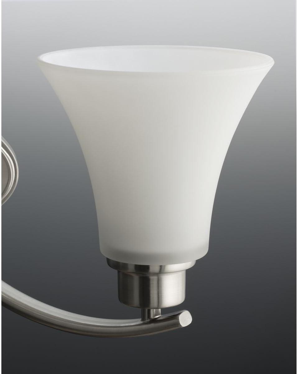 Progress Lighting Joy 1-Light Mini-Pendant, Brushed Nickel, Fluted Glass