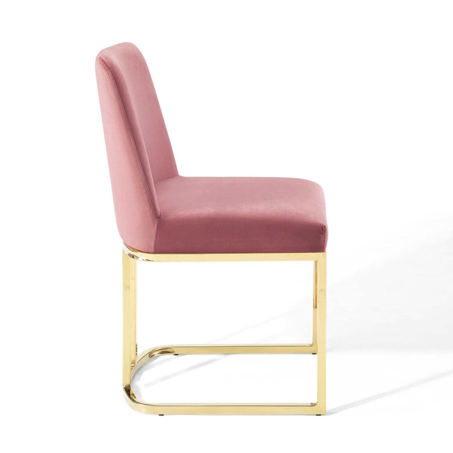 Modway Amplify Sled Base Performance Velvet Dining Side Chair