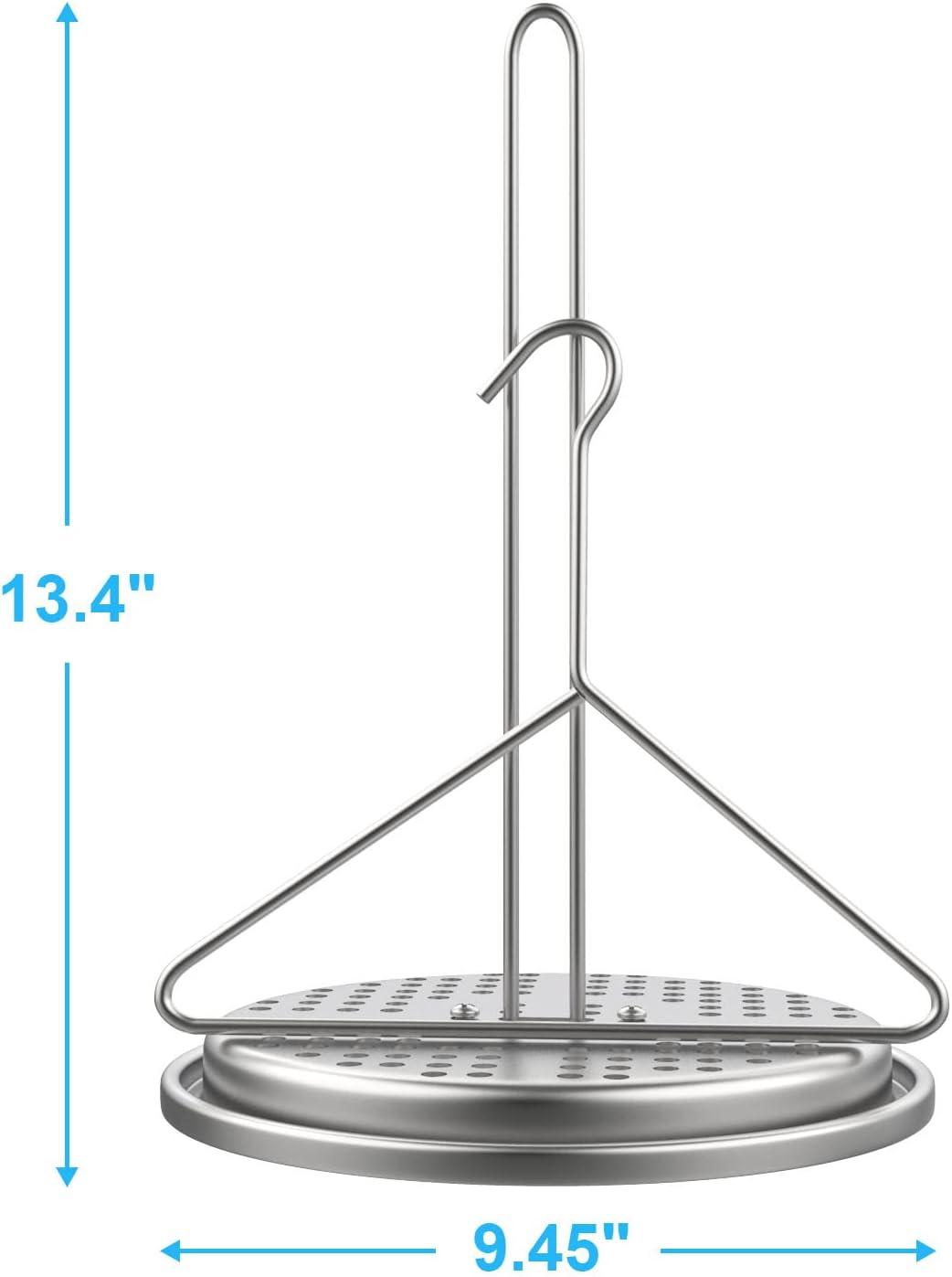 DELSbbq Turkey Fryer Stand Kit Wire Handle Lifter Hook, Perforated Turkey Fryer Hook and Stand Set Turkey Chicken Fryer Accessory Kit with for Poultry Deep Frying Pot