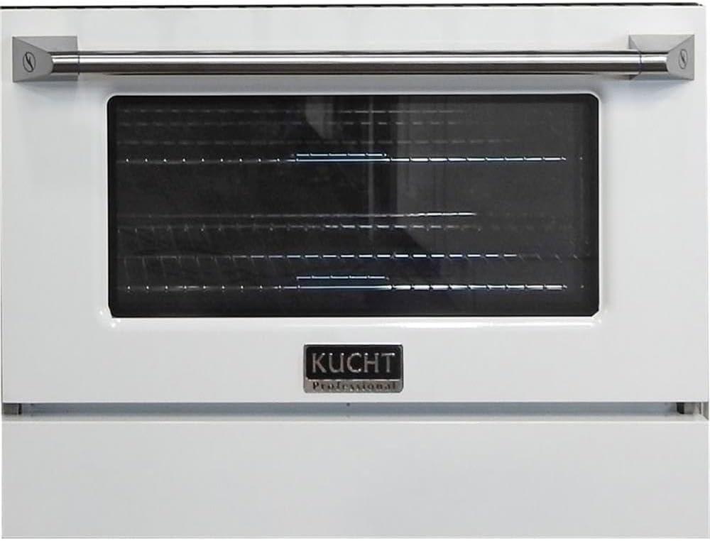 Kucht Professional 30" Modern Stainless Steel Natural Gas Range in White/Silver