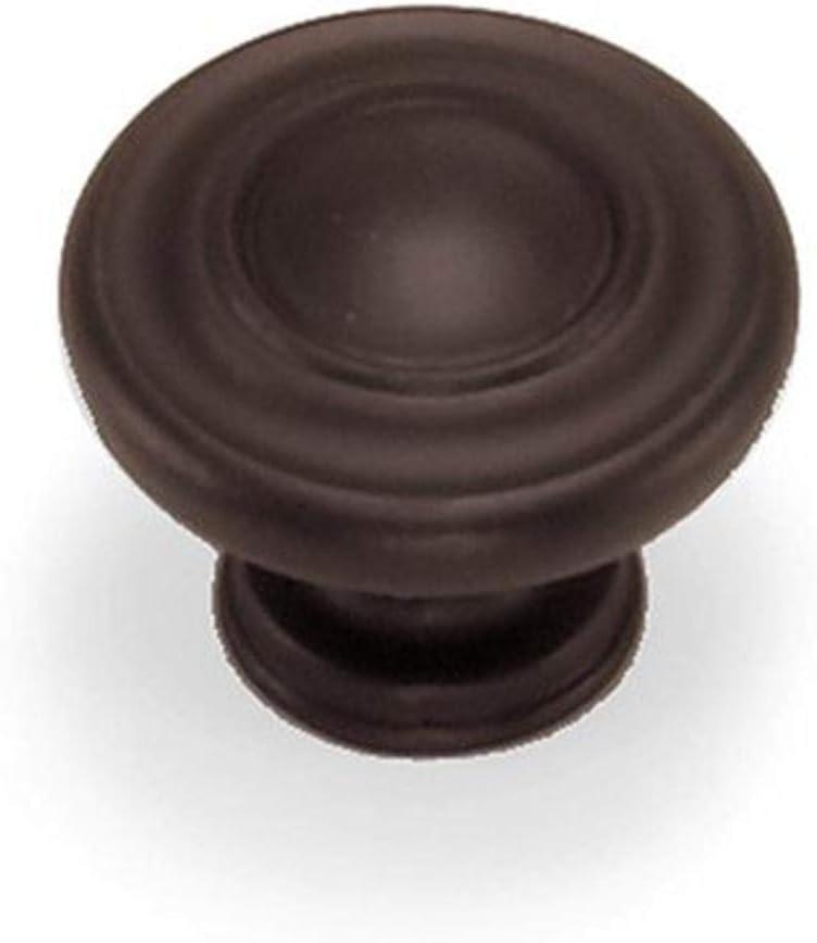 Oil Rubbed Bronze Round Cabinet Knob with Mounting Hardware