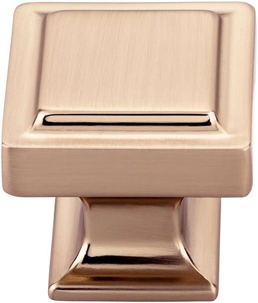 Honey Bronze Square Transitional Cabinet Knob with Mounting Hardware