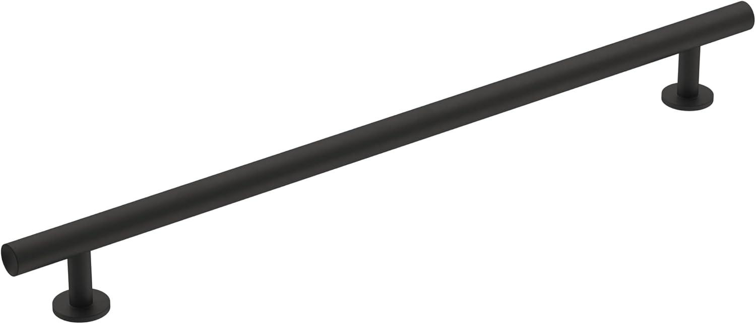 Amerock Radius 10-1/16 inch (256mm) Center-to-Center Matte Black Cabinet Pull
