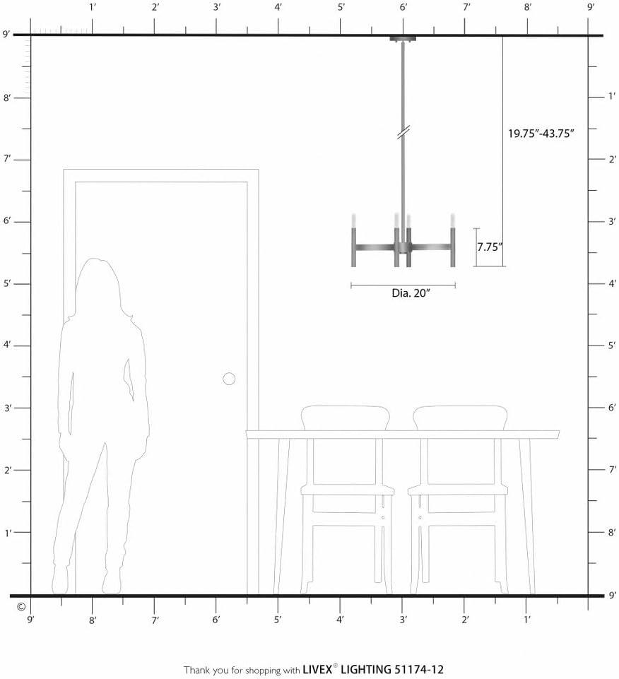 Livex Lighting Copenhagen 4 - Light Chandelier in  Satin Brass