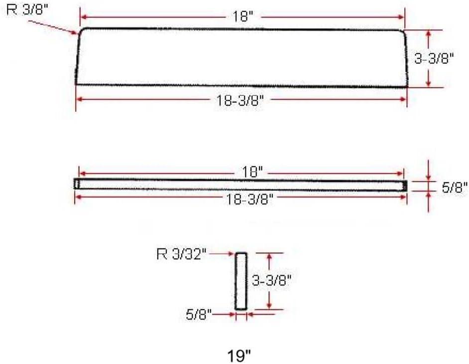18.3 Inch Universal Cultured Marble Side Splash