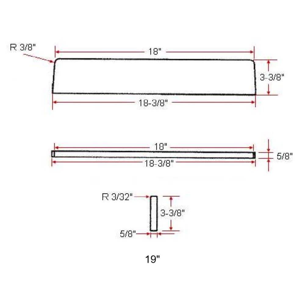 18.3 Inch Universal Cultured Marble Side Splash