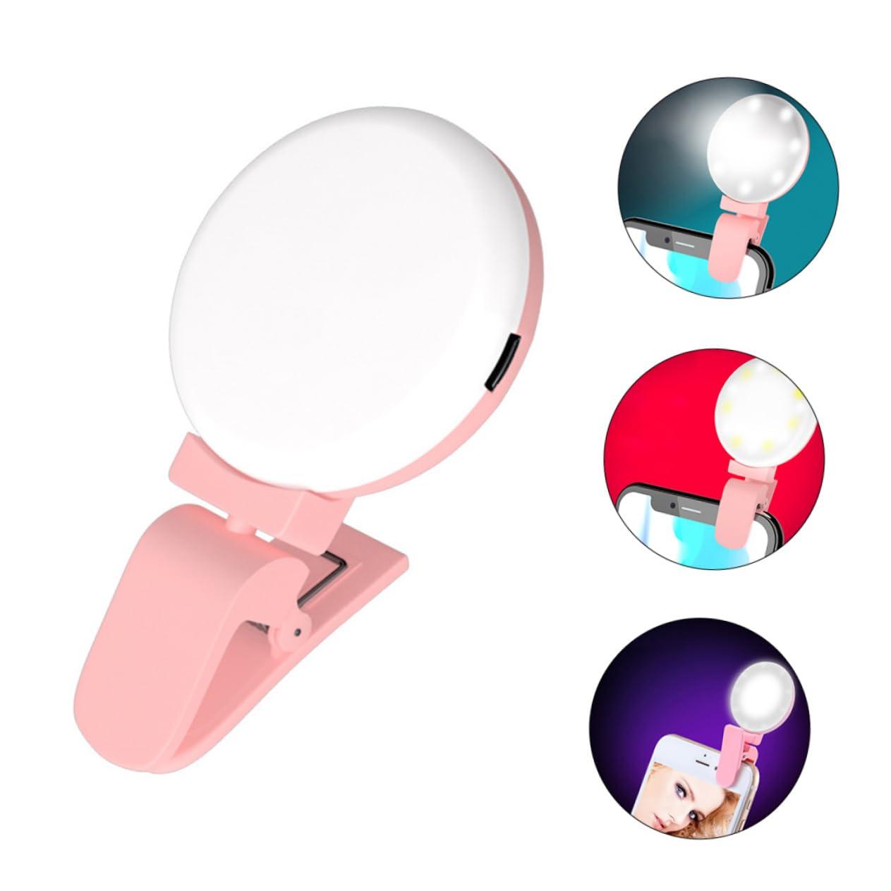CHILDWEET Mini Selfie Led Light Clip Light for Phone Photography for Streaming and Vlogging Portable Design
