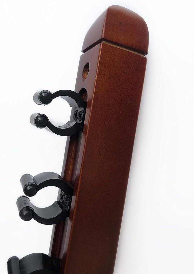 Billiard Wooden Cue Rack for 6 Pool Sticks, Wall Mount Hardwood Pool Cue Sticks Rack (Red)