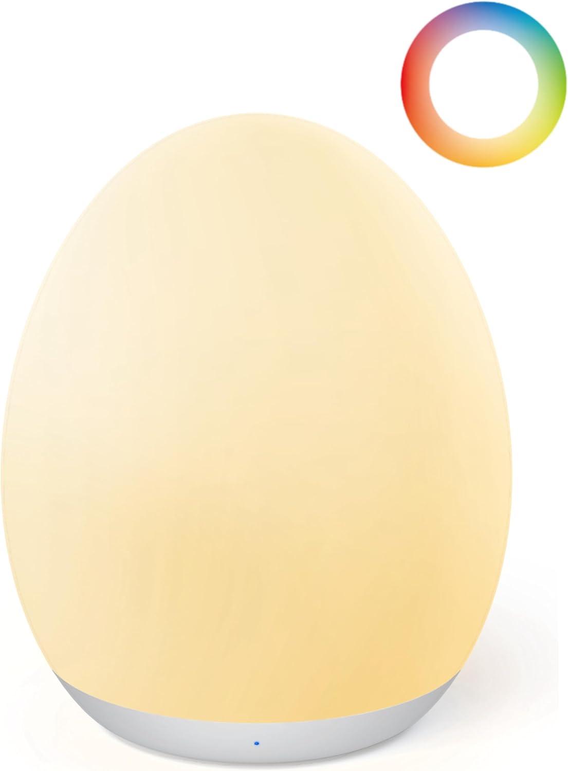 JolyWell Color Changing Egg Night Light, White