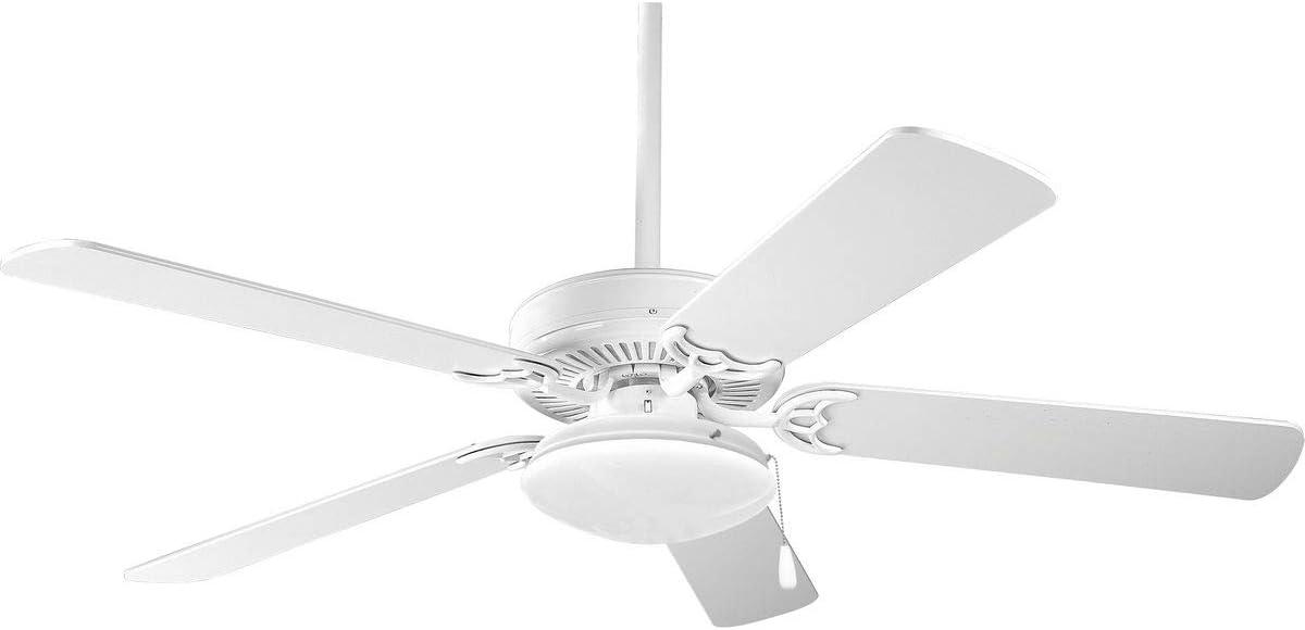 P2501-30-Progress Lighting-AirPro - Wide - Ceiling Fan in Transitional style - 52 Inches wide by 13.5 Inches high-White/Washed Oak Finish