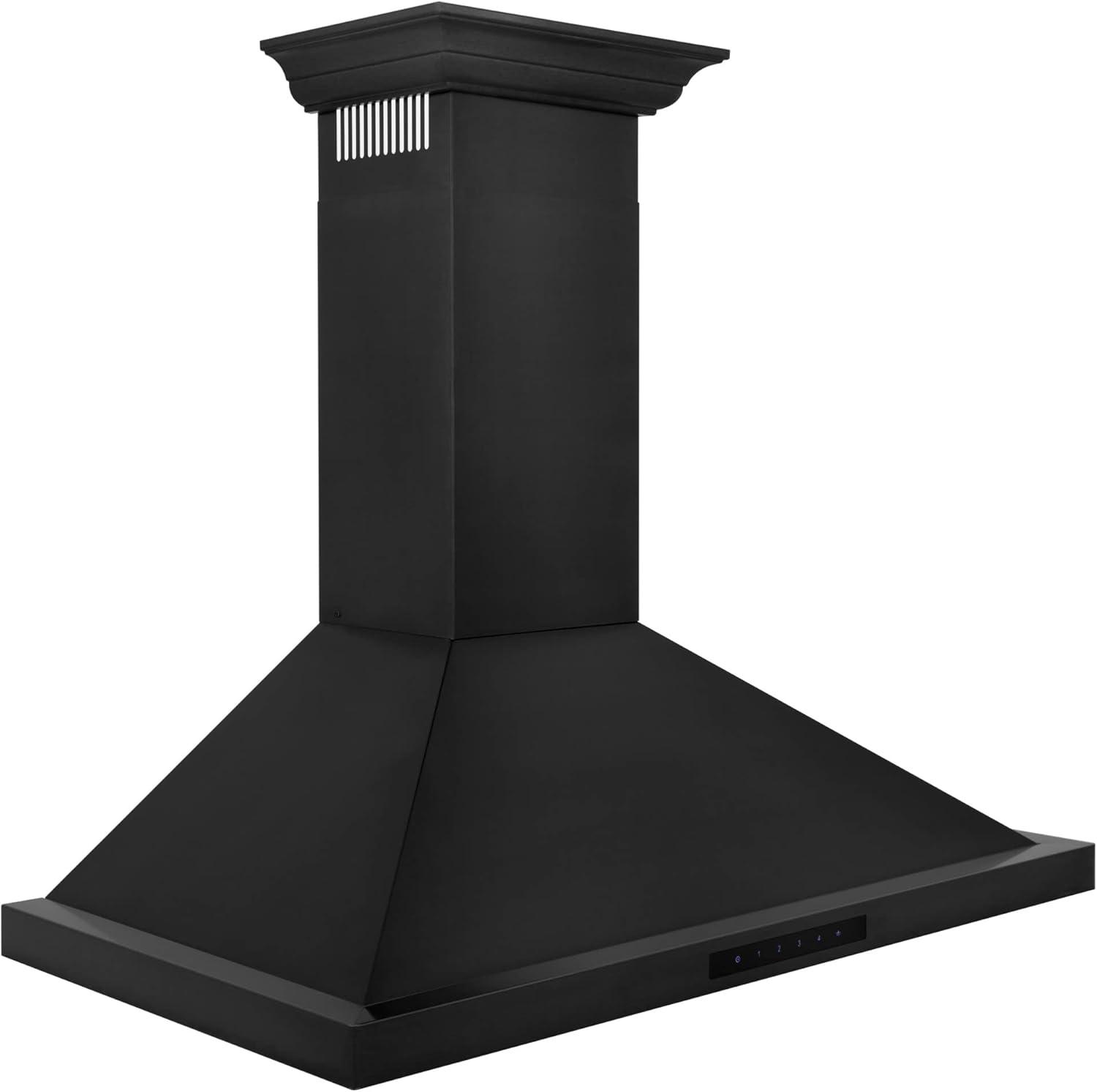 ZLINE 30 in. Convertible Vent Wall Mount Range Hood in Stainless Steel W/ Crown Molding (KBCRN-30)