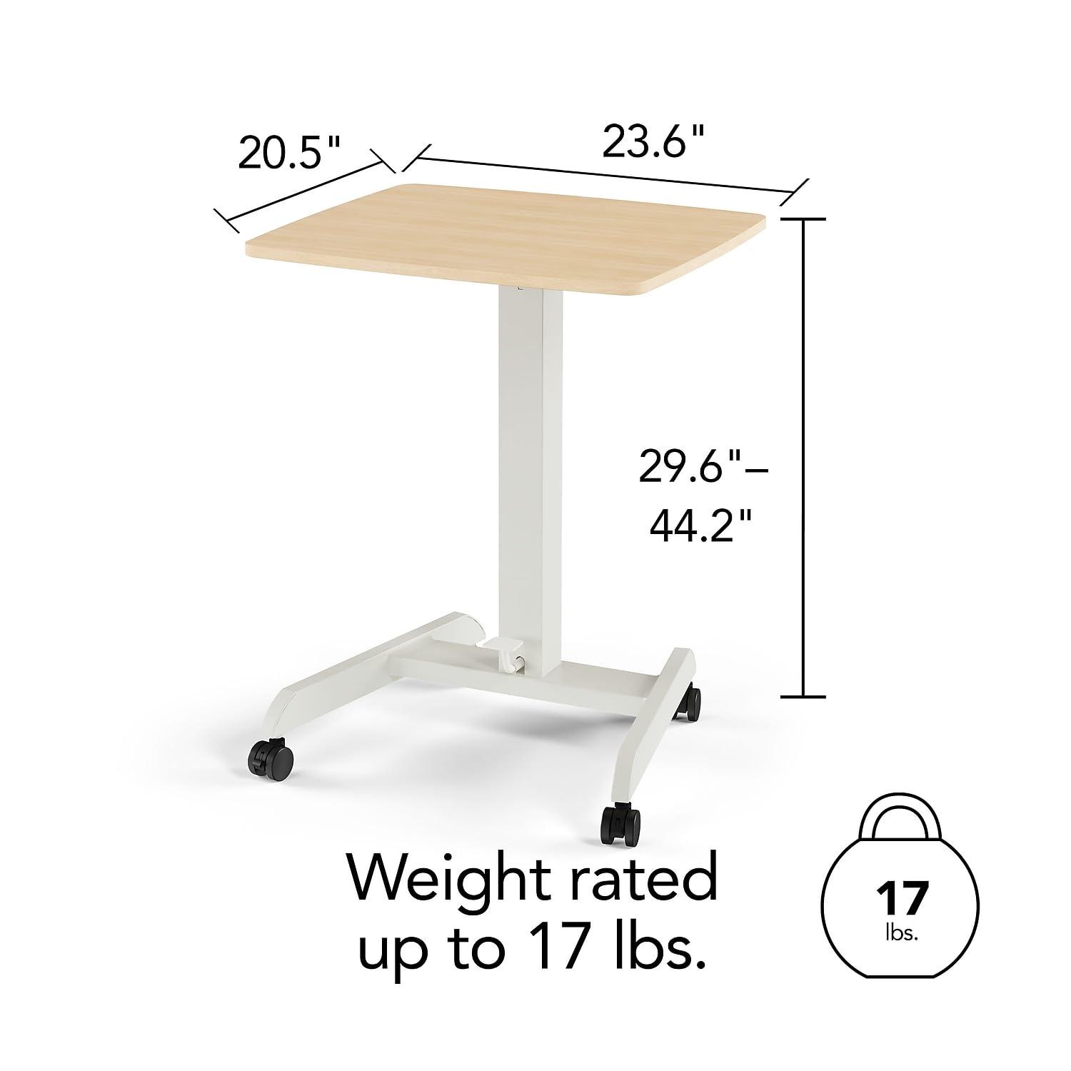 Union & Scale Essentials 24"W Adjustable Standing Mobile Desk Natural (UN60413-CC)