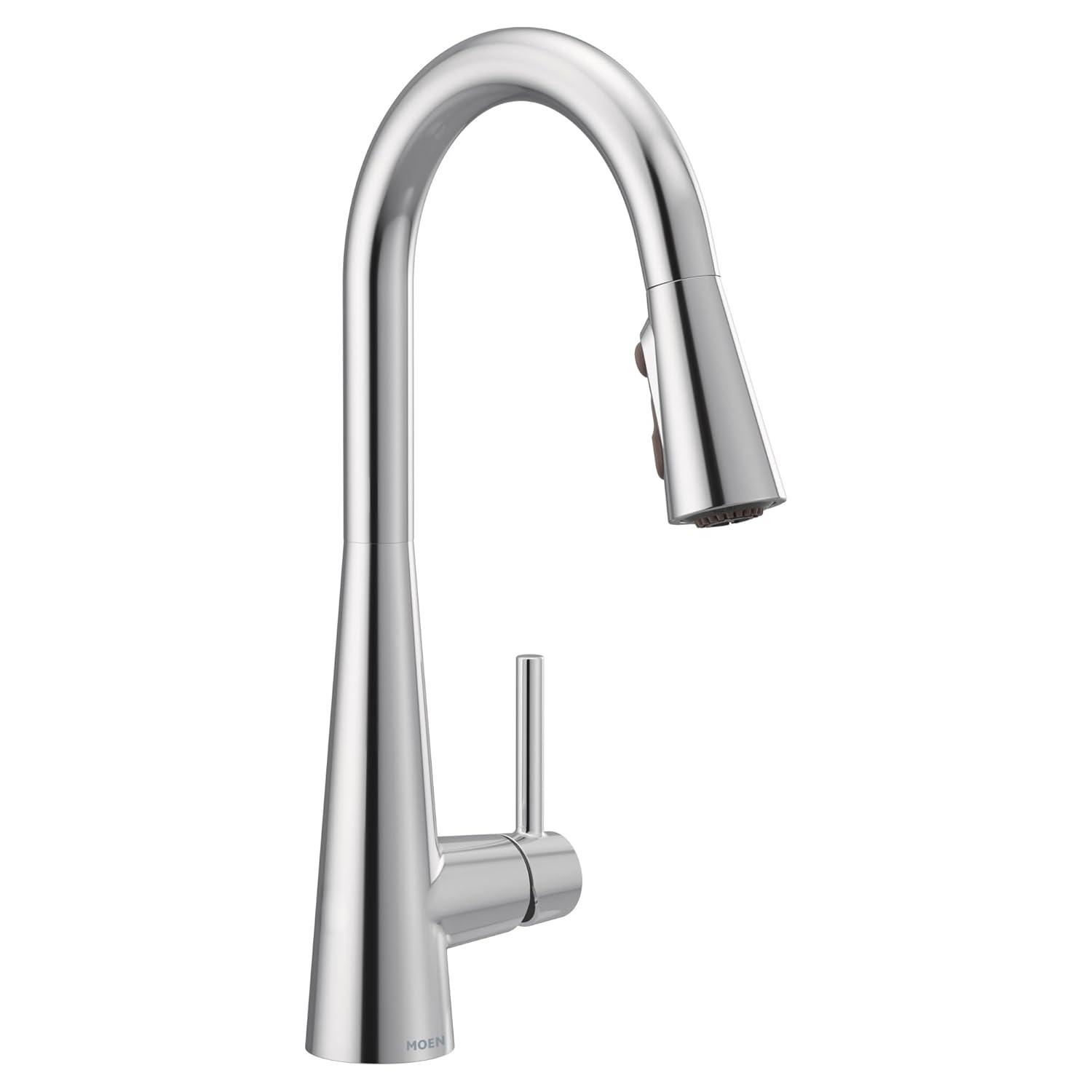 Moen Sleek Pull Down Single Handle Kitchen Faucet with Power Boost Technology and Duralock