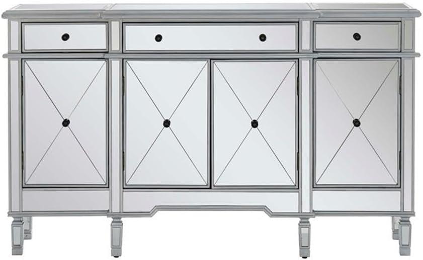 Powell Company Mirrored 4-Door 3-Drawer Console