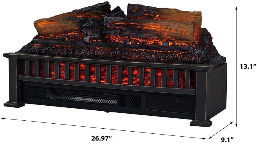 Country Living Country Living Infrared Electric Log Set Heater - Faux Logs Insert with Flickering Flames