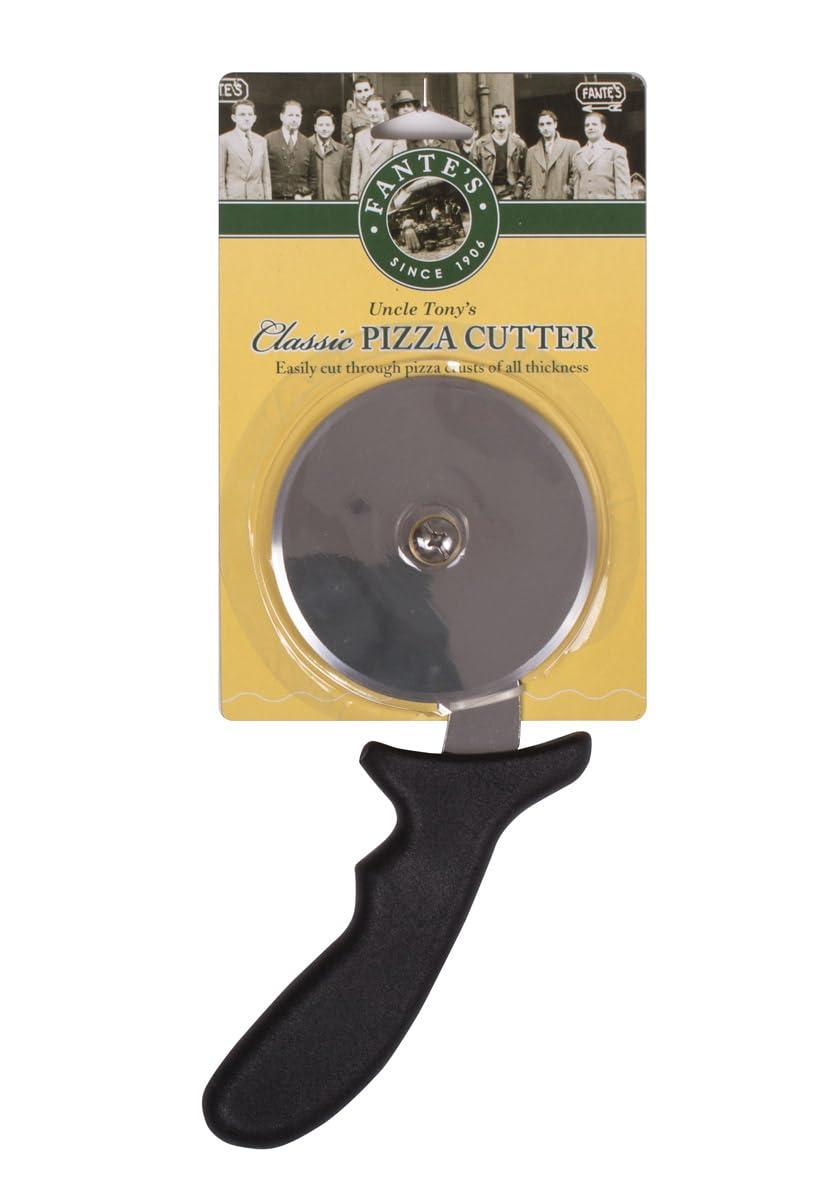 Japanese Stainless Steel Deep Dish Pizza Cutter with Black Handle