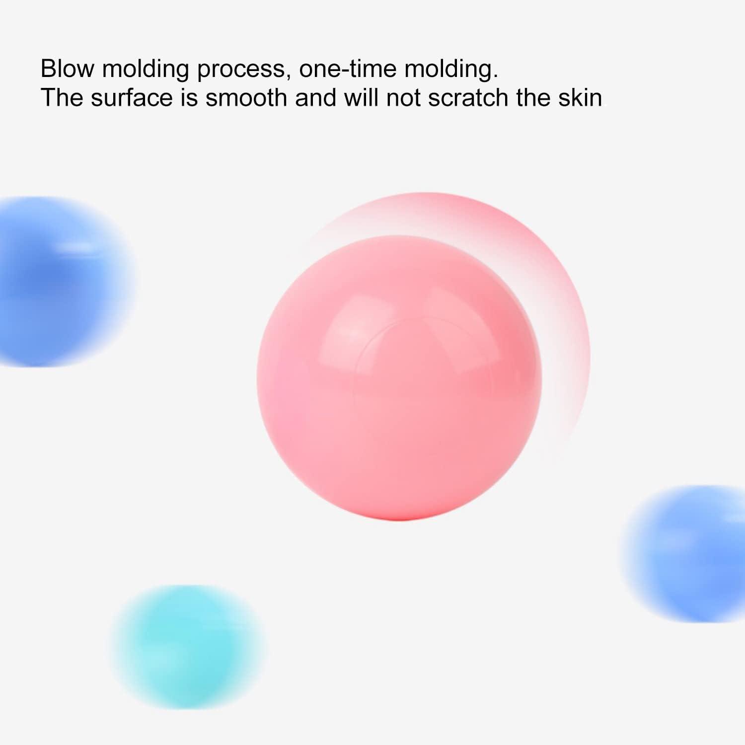 Anvazise 100Pcs Ball Pit Balls Thickened Eco-friendly Smooth Reusable Bite-resistant Hand-on Ability PE Material Macaron Color Pit Balls Kindergarten Toy