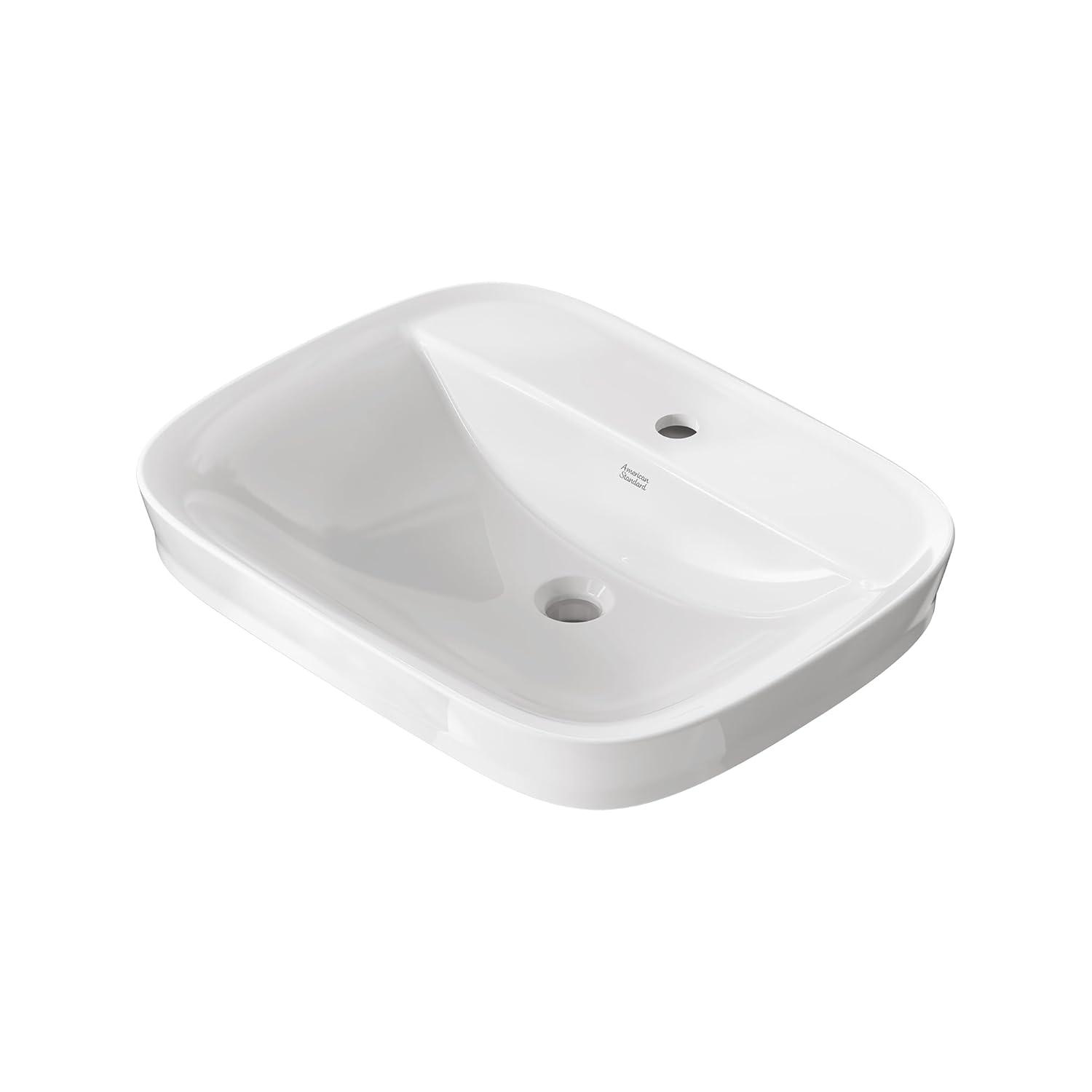American Standard Aspirations 18'' Vitreous China Rectangular Bathroom Sink with Faucet and Overflow