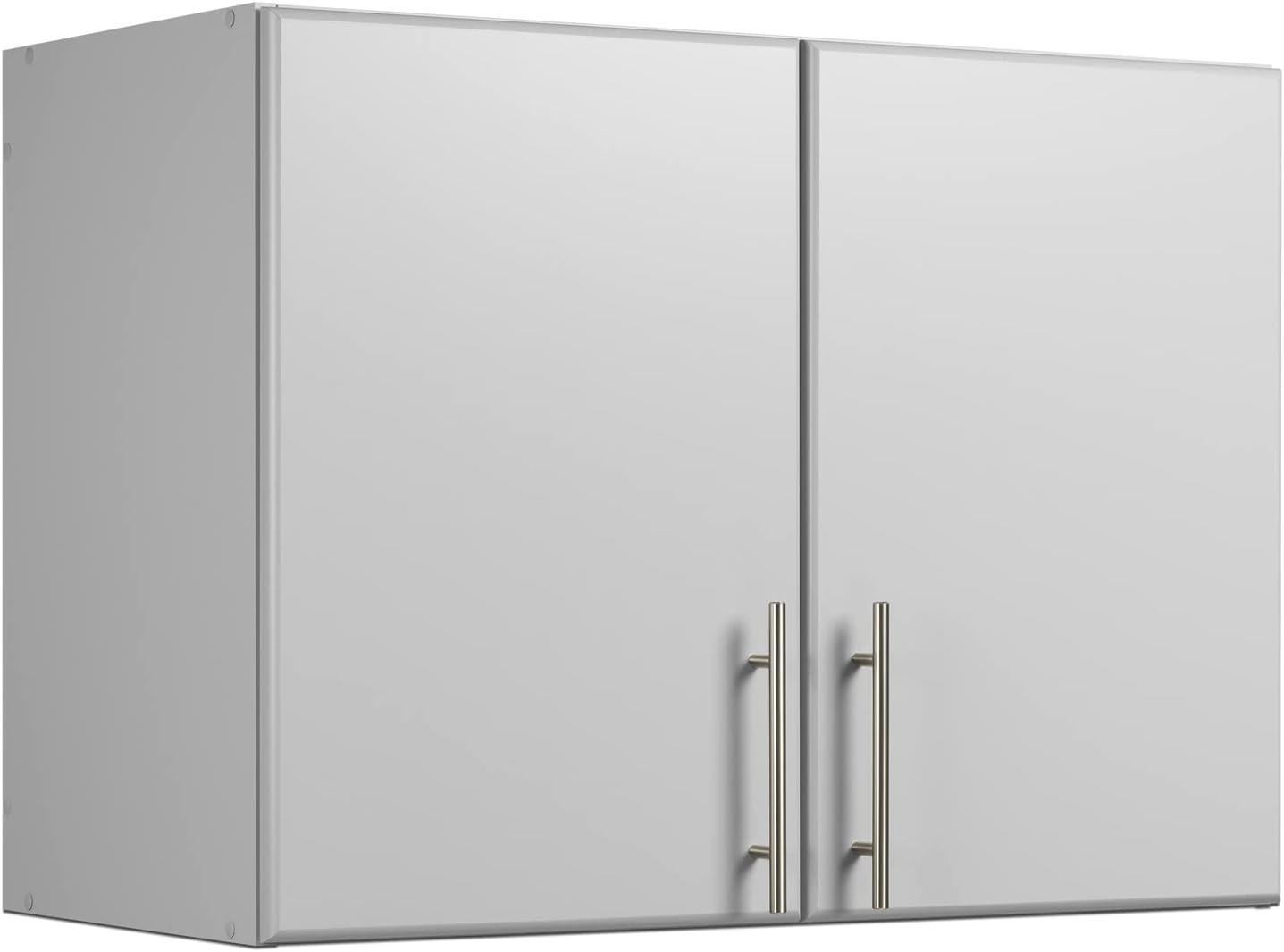 Gray Freestanding Storage Cabinet with Adjustable Shelving