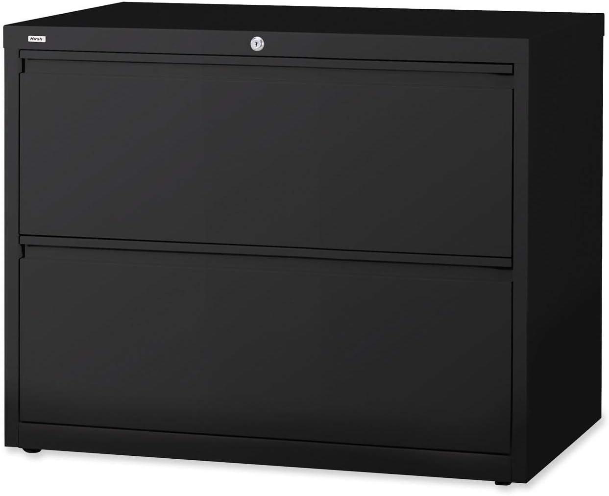 Lorell Lateral File 2-Drawer 42"x18-5/8"x28" Black 60554