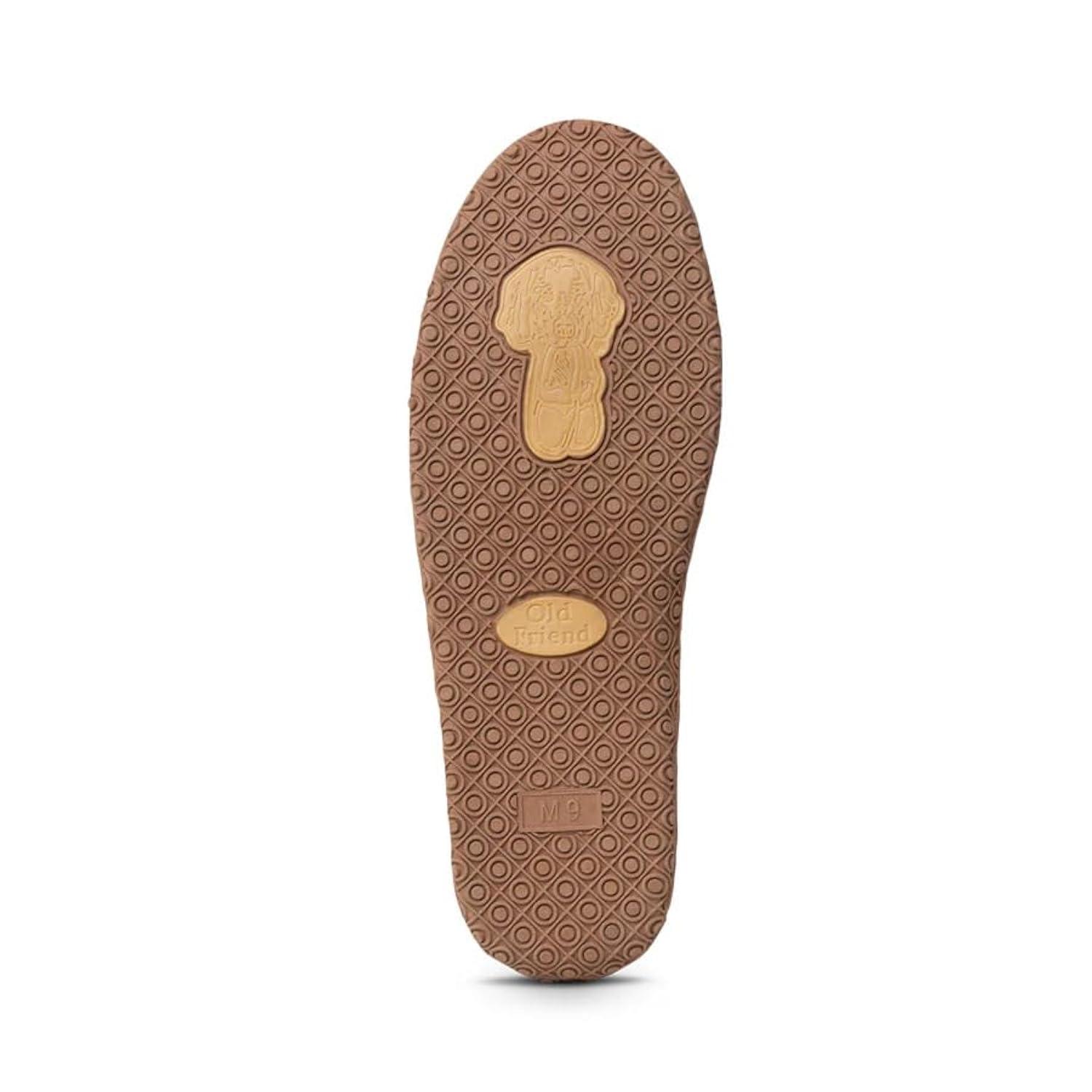 Old Friend Footwear Old Friend Adjustable Bootee Wide Slipper Brown | 421204 215