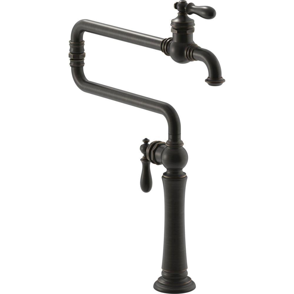 Kohler Artifacts® Single-Hole Deck-Mount Pot Filler with Extended Spout K-99271-2BZ