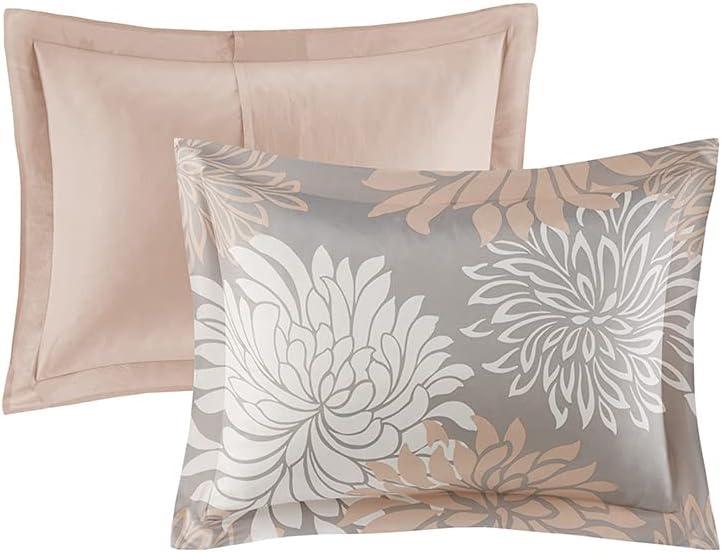 Blush Floral King Down Alternative Microfiber Comforter Set