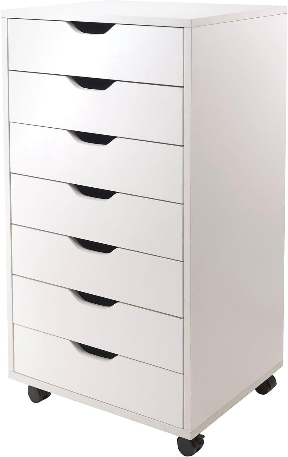 Halifax 7 Drawer Cabinet with Casters White - Winsome