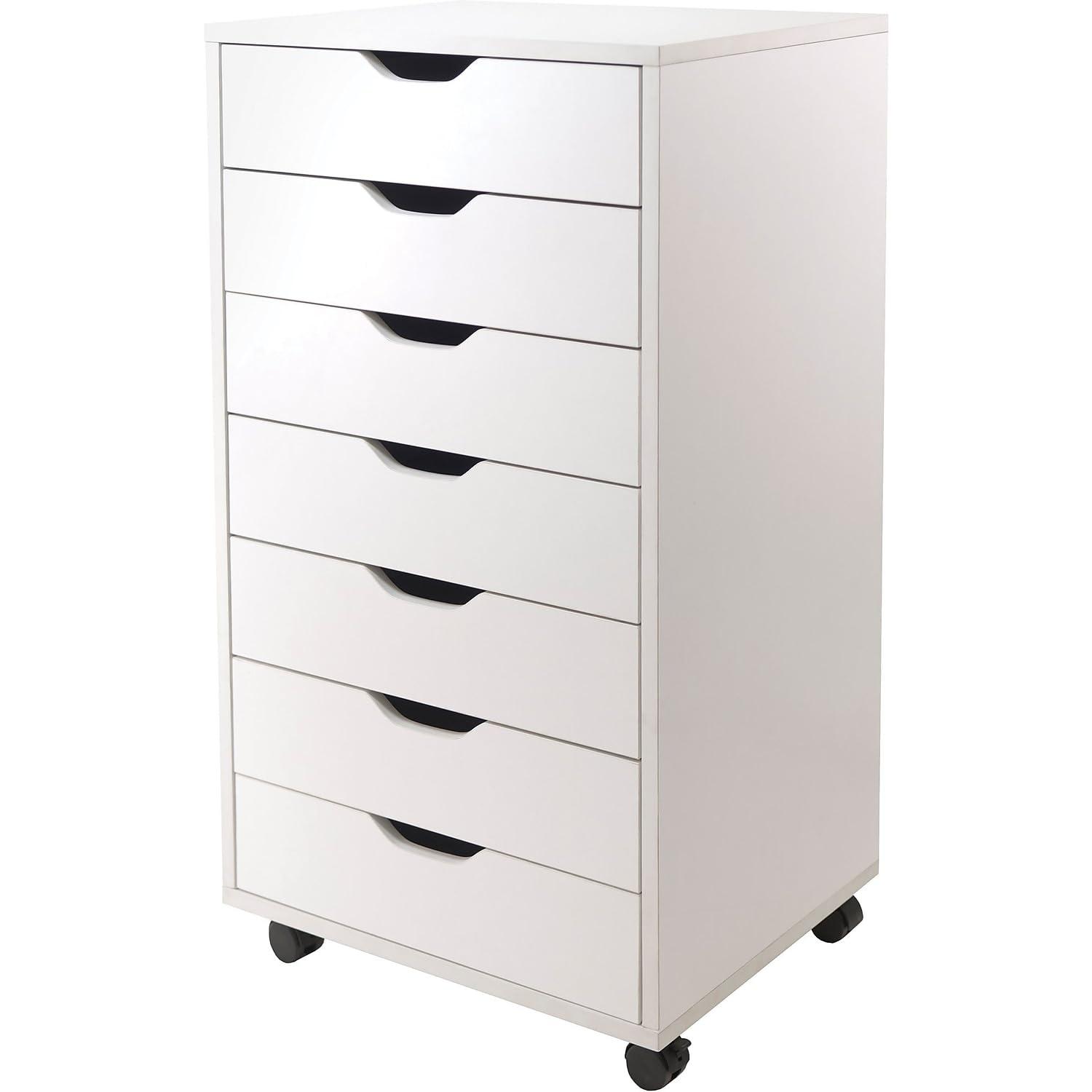 Halifax 7 Drawer Cabinet with Casters White - Winsome