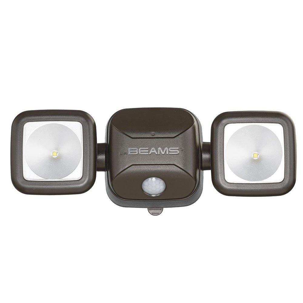 Dual Head Dark Brown LED Motion-Sensing Security Light