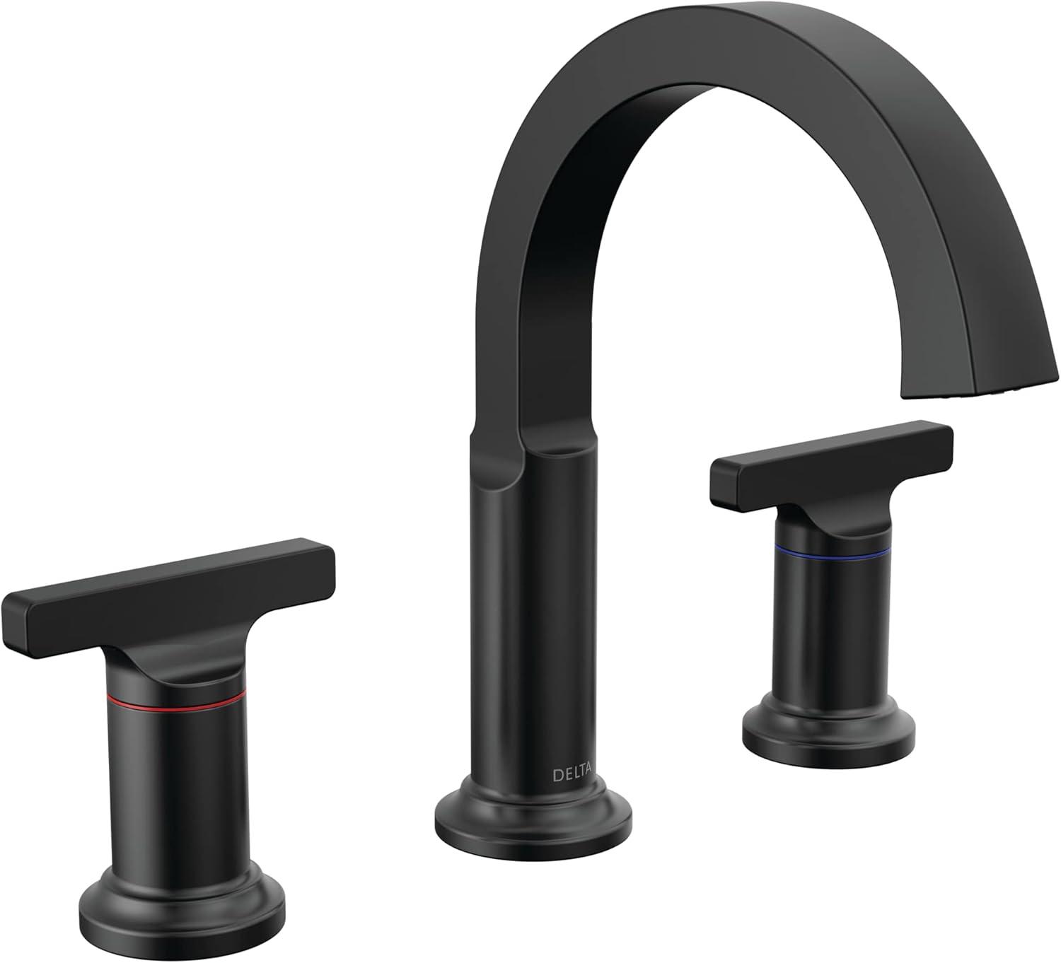 Tetra 3-Hole Widespread Bathroom Faucet, 2-Handle Bathroom Sink Faucet with Drain Assembly