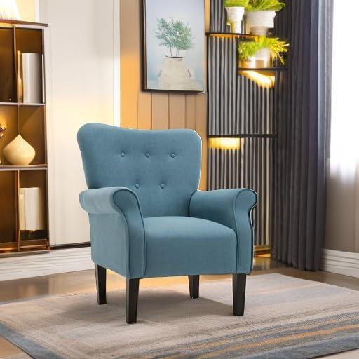 BELLEZE Accent Chair Armchair for Living Room - Allston (Baby Blue)