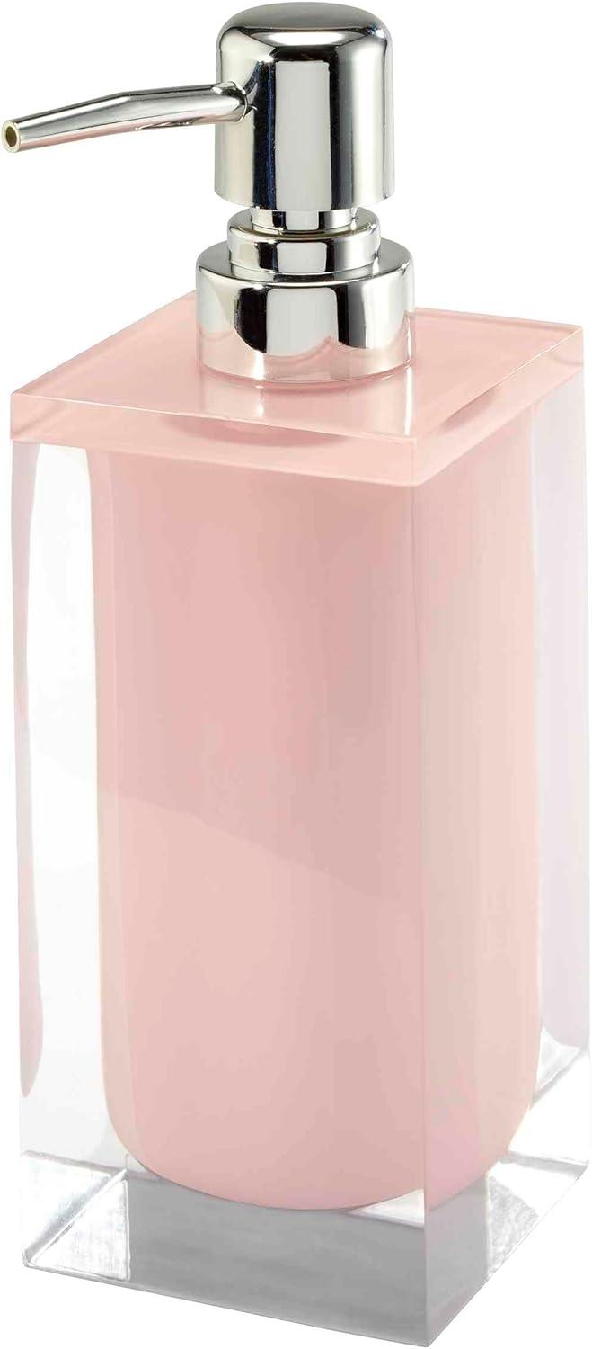 Pink Resin Modern 4-Piece Bathroom Accessory Set