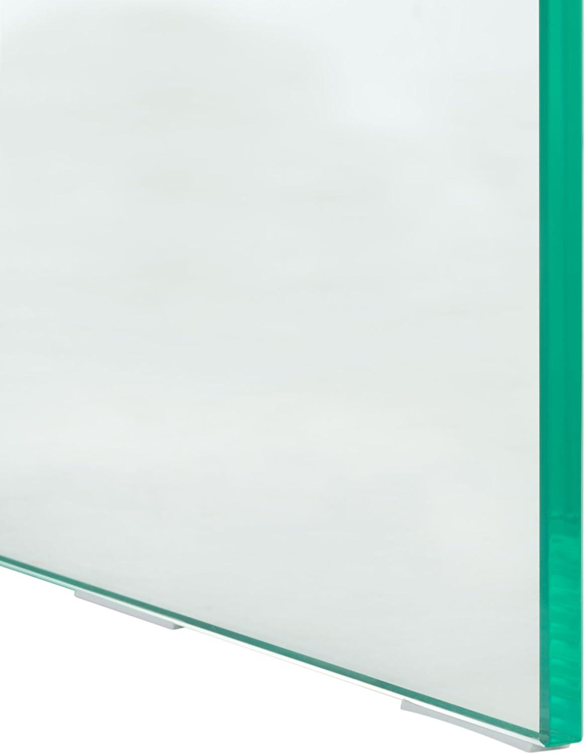 Kayley Coffee Table - Glass/Black Oak Wood Shelf - Safavieh