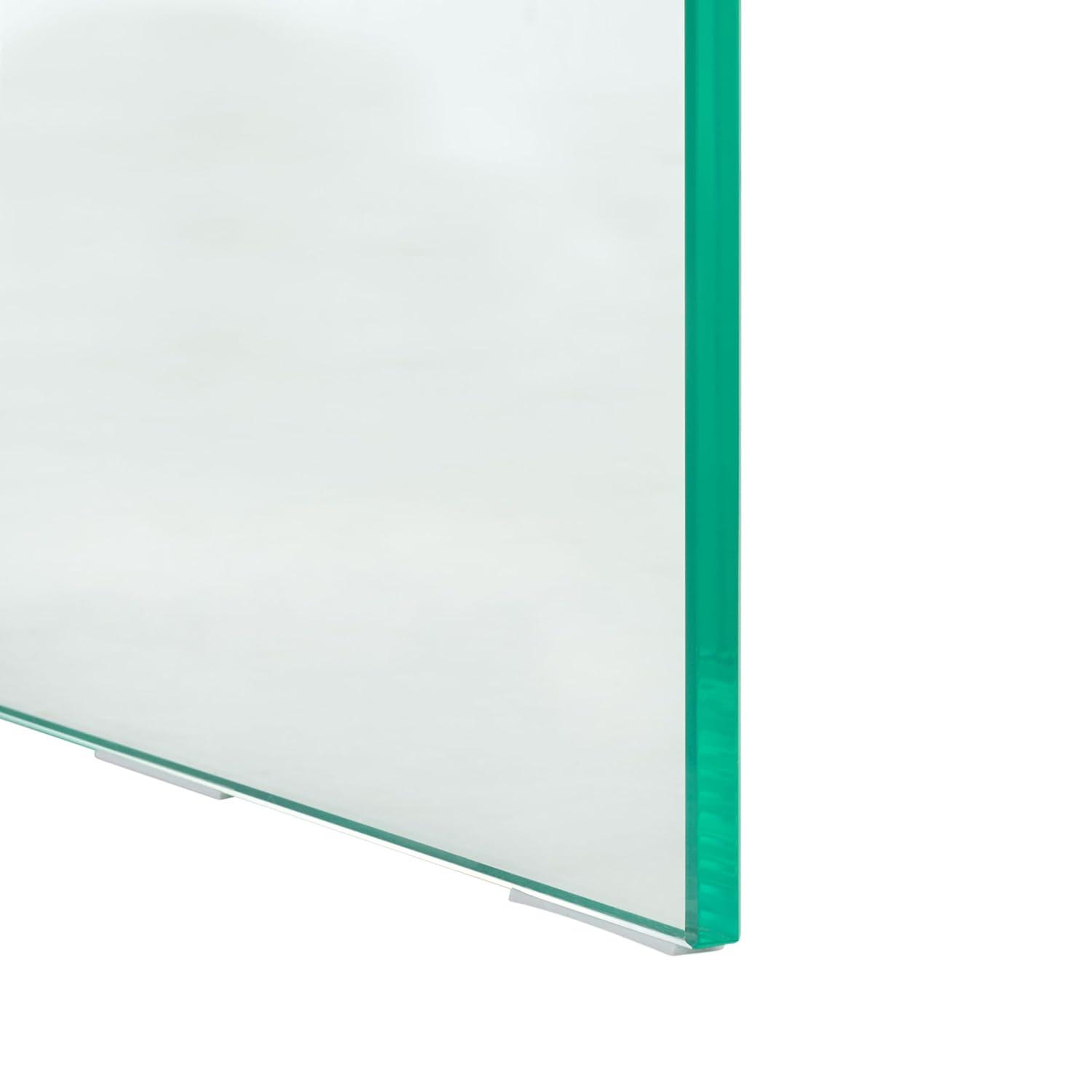 Kayley Coffee Table - Glass/Black Oak Wood Shelf - Safavieh