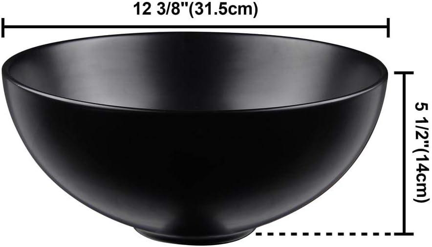 Aquaterior 12'' Porcelain Circular Bathroom Sink