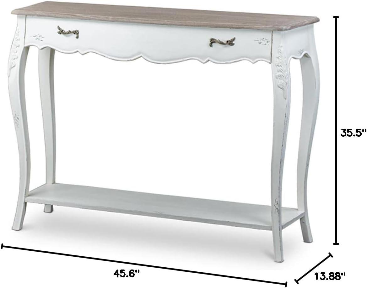 Bourbonnais Wood Traditional French Console Table - Baxton Studio