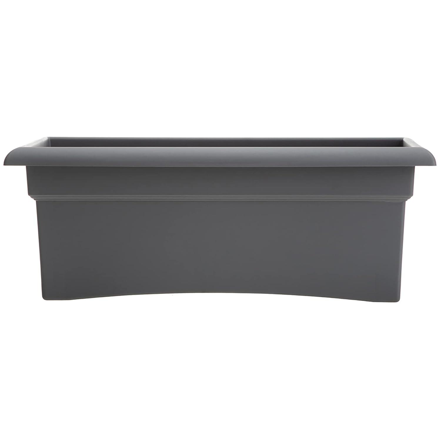 Bloem 26"x11" Veranda Rectangular Window Deck Box Planter Charcoal