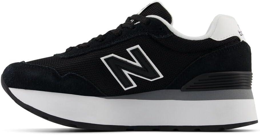 Black Genuine Suede and Mesh Platform Running Sneakers