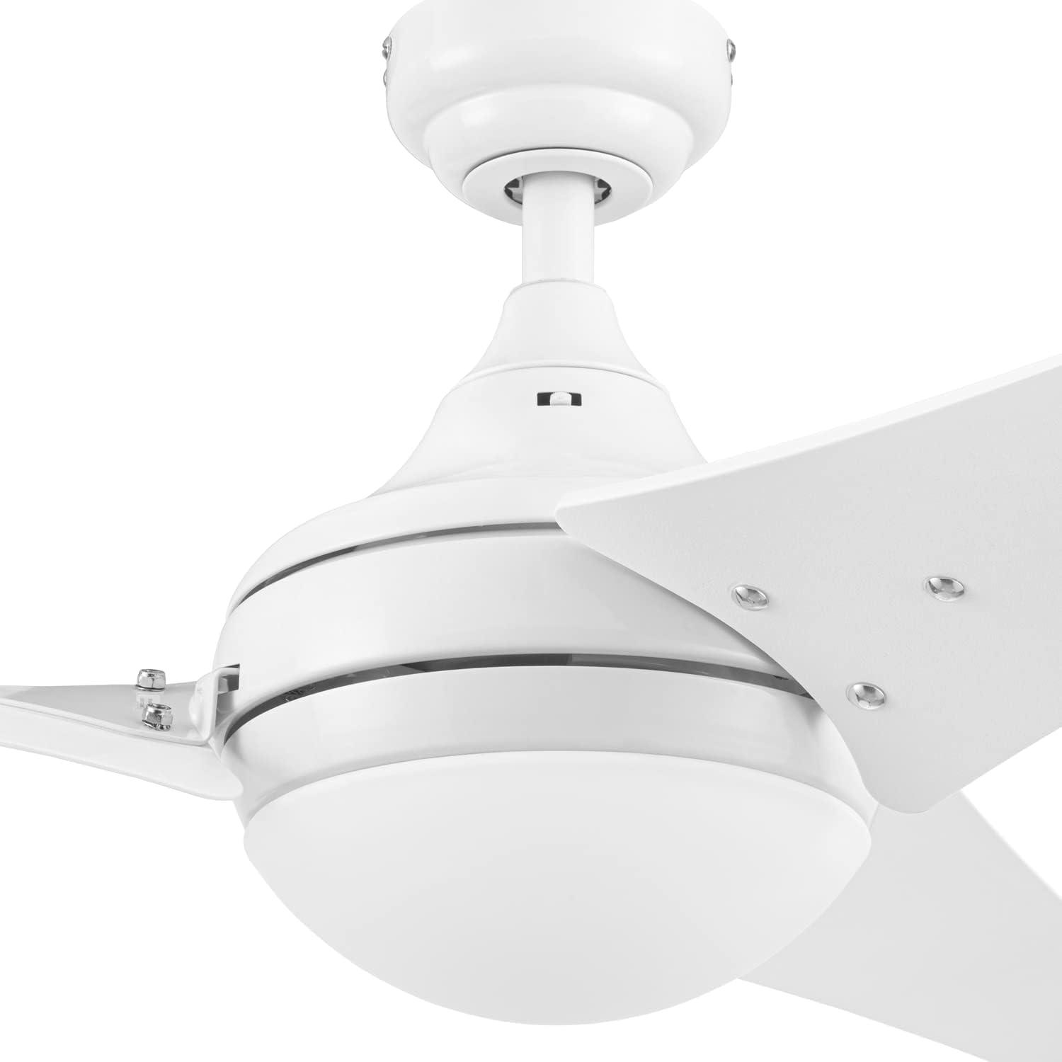 Prominence Home 51873-45 52 in. Remote Control Contemporary Indoor LED Ceiling Fan with Light - White