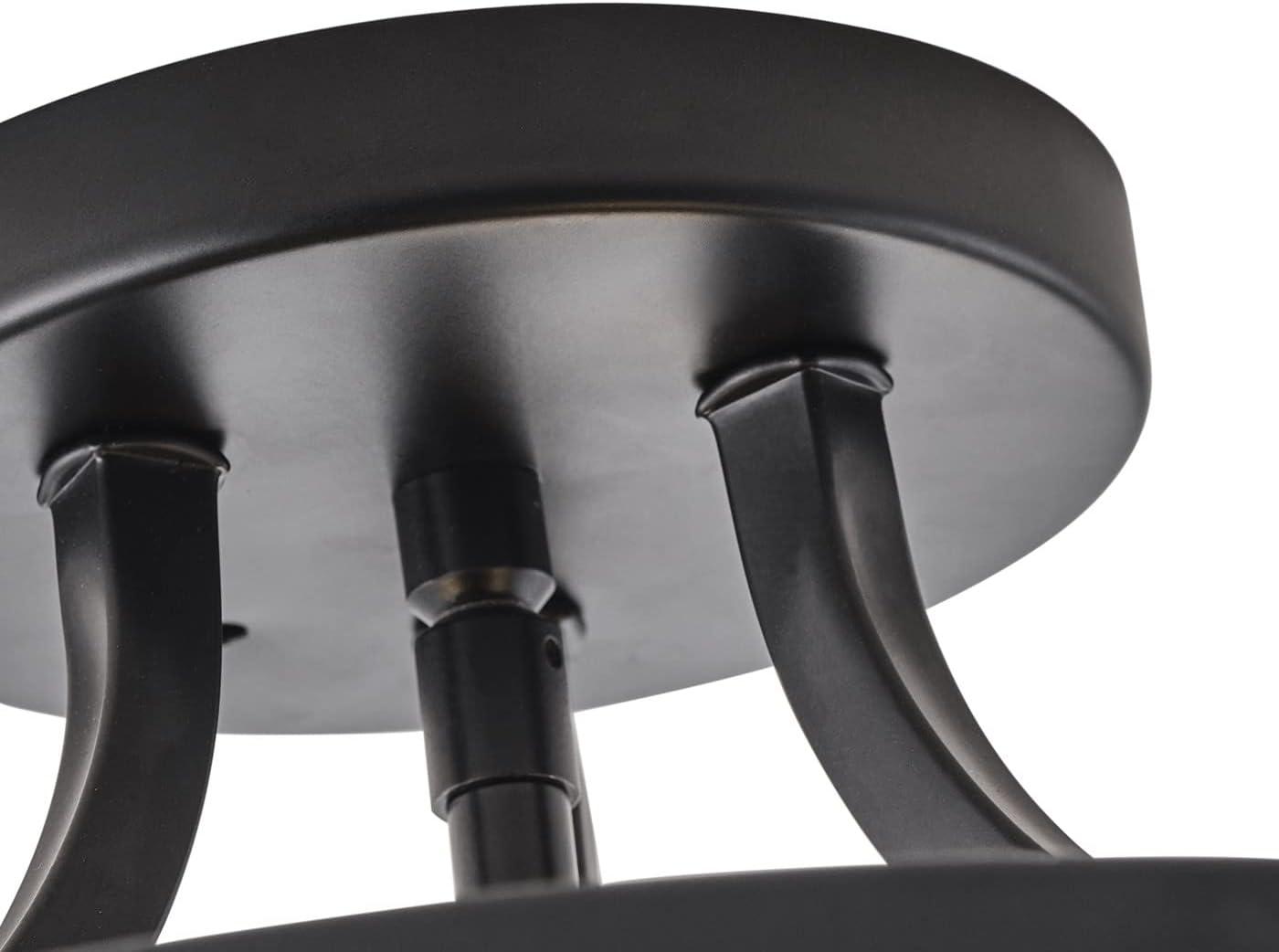 Aiwen Metal Modern Home Semi Slush Mount Ceiling Lamp Glass Shade Unique Decorative Light Fixture