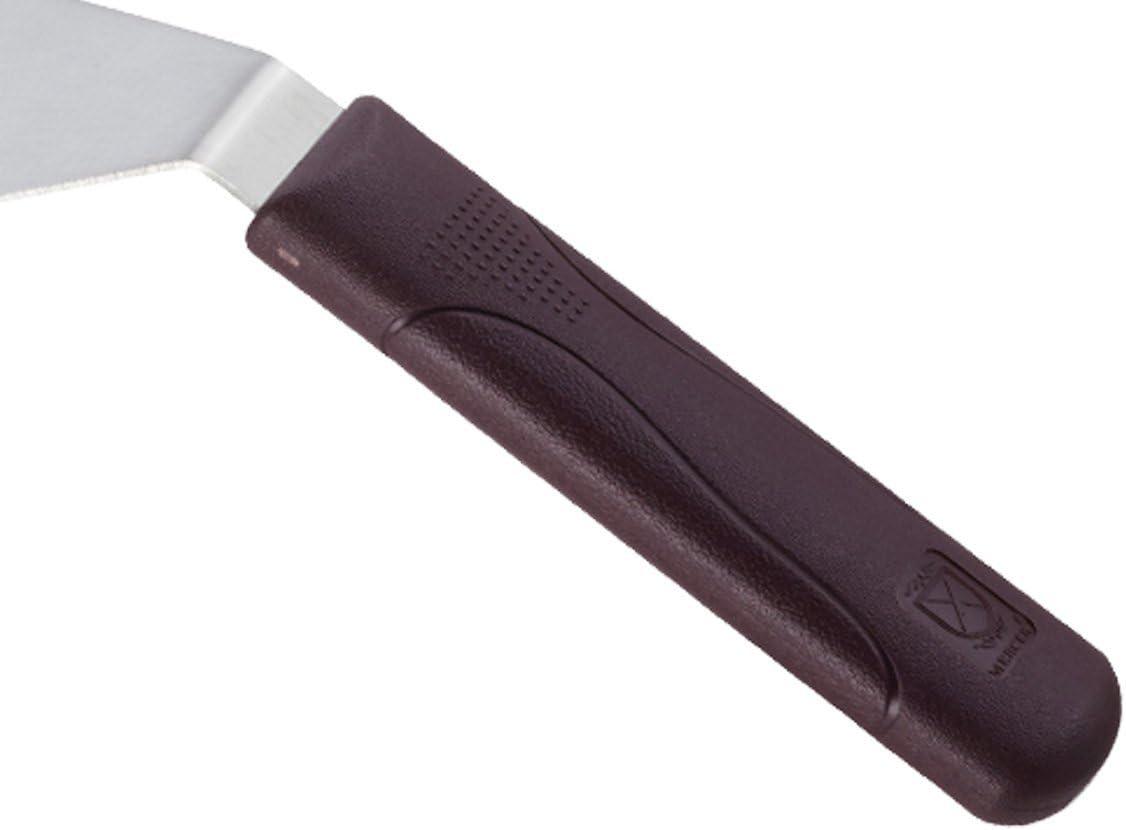 Red Nylon Handle Perforated Stainless Steel Turner, 8 x 3 Inch