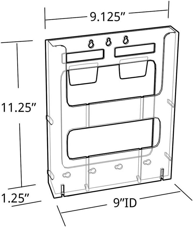 Azar Displays Eight-Pocket Letter Wall Mount