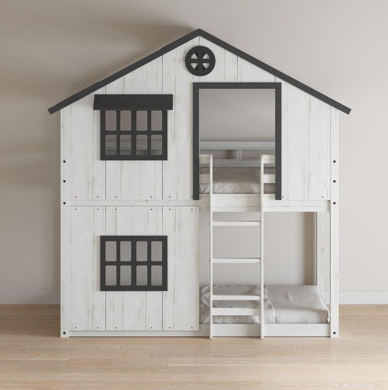 Child Craft Play House Twin Over Twin Standard Bunk Bed