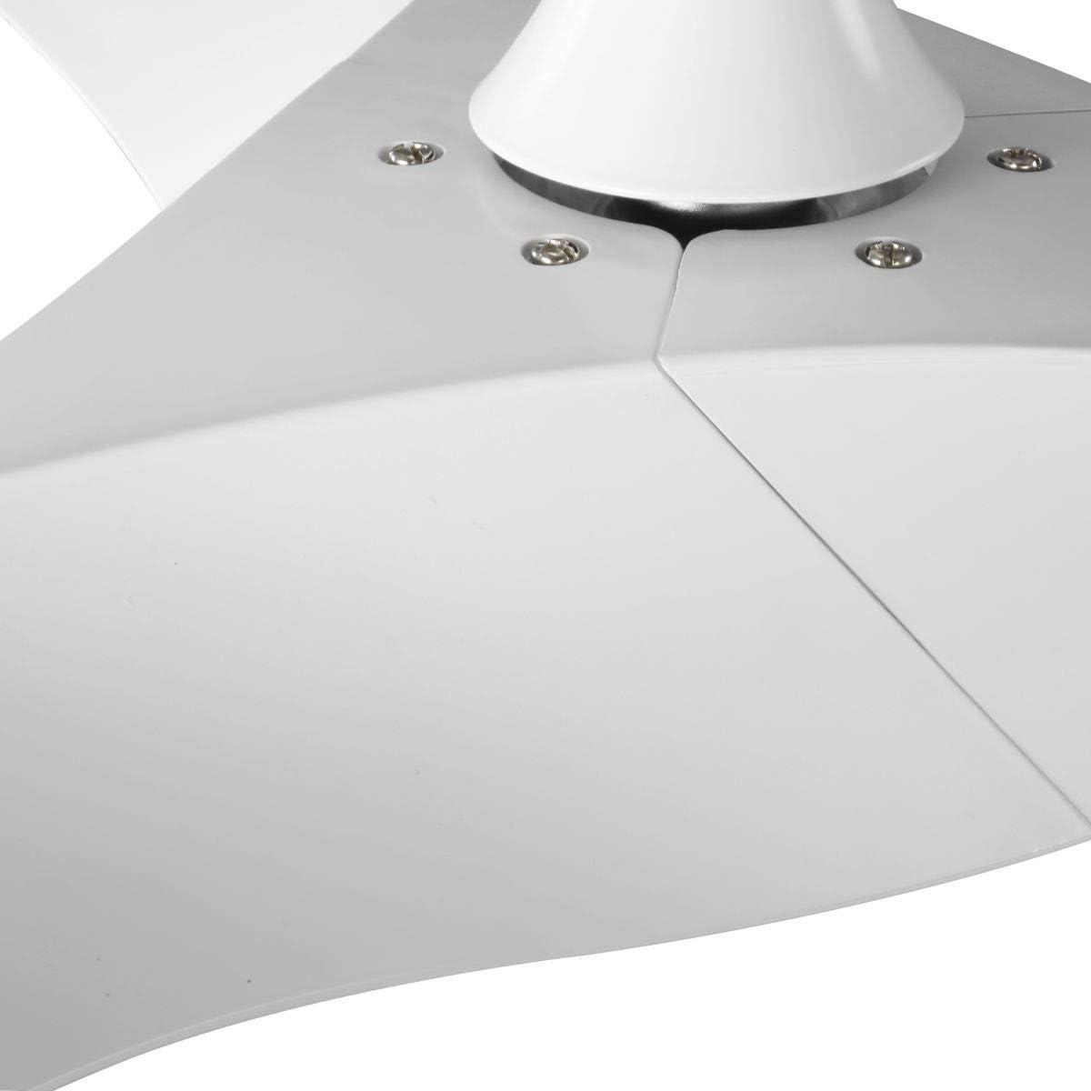 Ryne Collection 52" 3-Blade Matte White LED Transitional Indoor/Outdoor DC Ceiling Fan